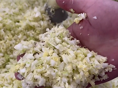 Resultados de la picada de verduras